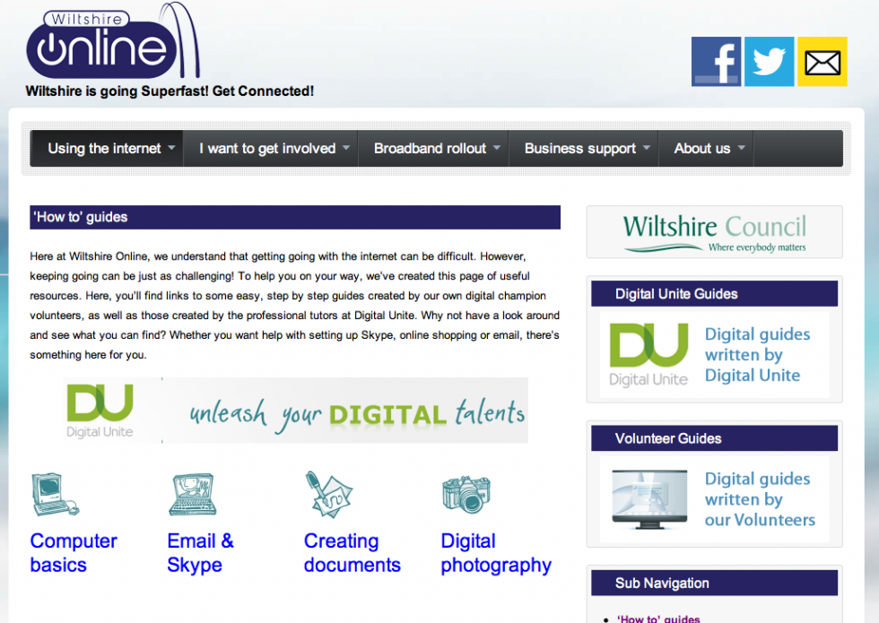 Digital Unite's guides on your website Digital Unite